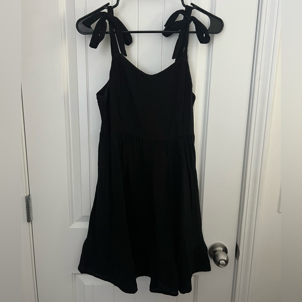 Old Navy Black Mini Dress with Bow Straps